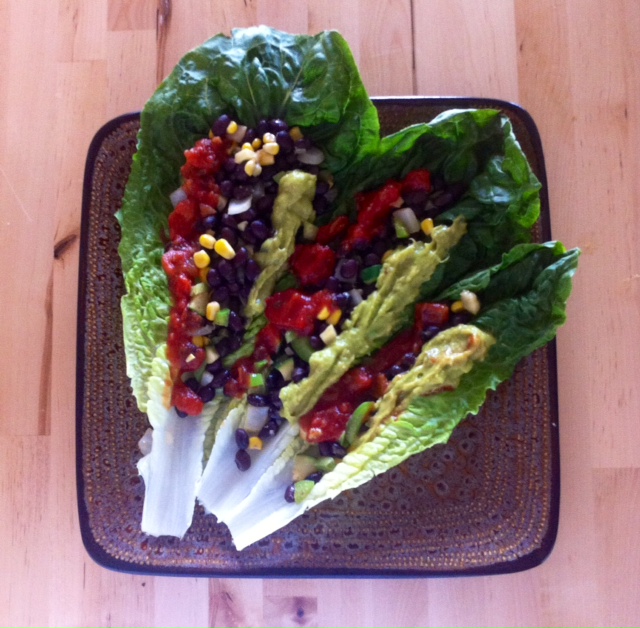 Black Bean Chili Lettuce Wrap