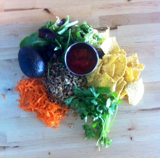 Taco Salad with Minced Walnuts